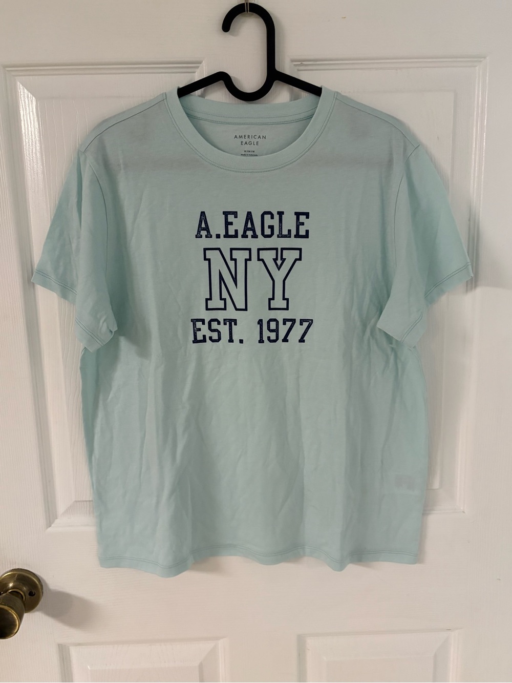 new American Eagle Light Blue NY Logo T-Shirt